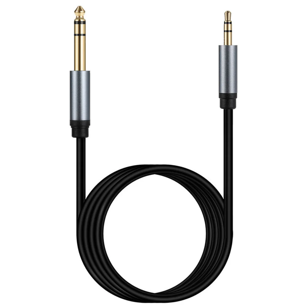 Cable de Audio Estéreo de 6.35mm (1/4") Macho a 3.5mm (1/8") Macho TRS, Cable de Extensión de Audio Estéreo Bidireccional para Guitarra, iPod, Laptop