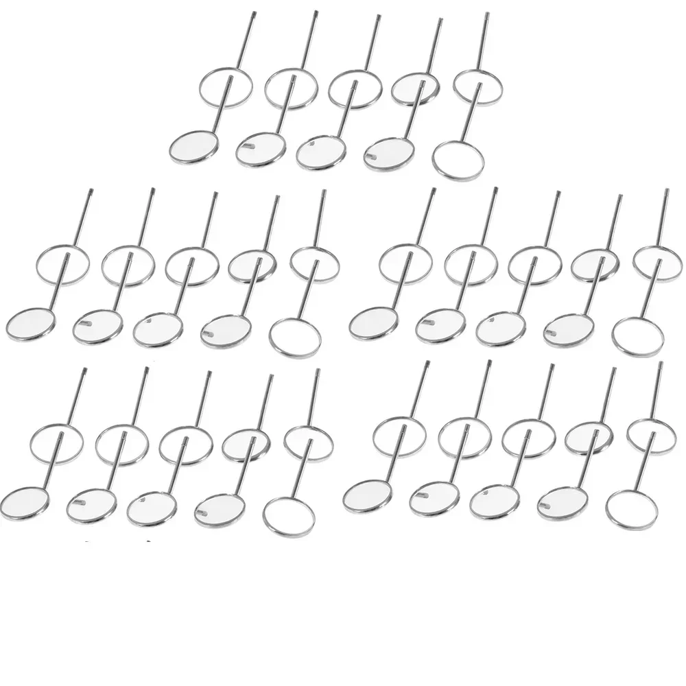 10Pcs/set Dental Mirror Head Mouth Reflector Oral Endoscope Mirrors Head Stainless Steel 4#tooth Whitening Tool Care Kit