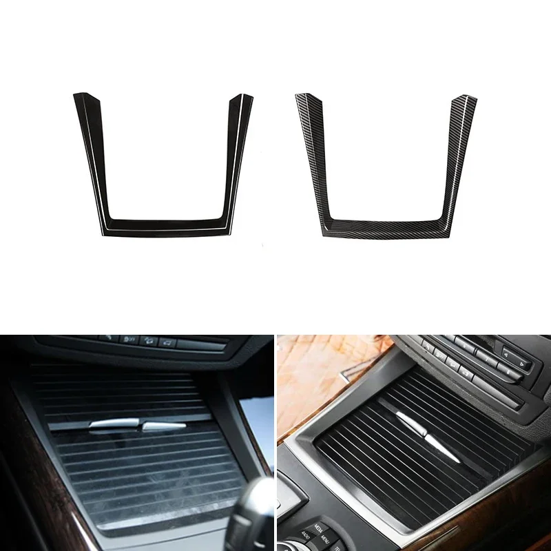 

For BMW X5 E70 2008 2009 2010 2011 2012 2013 Center Control Water Cup Holder Frame Cover Trim