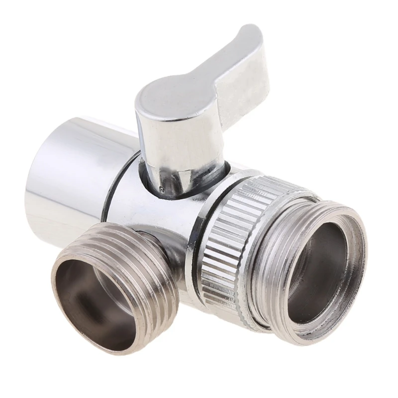 New Bathroom Kitchen Brass Sink for Valve Diverter Faucet Splitter to Hose Adapter