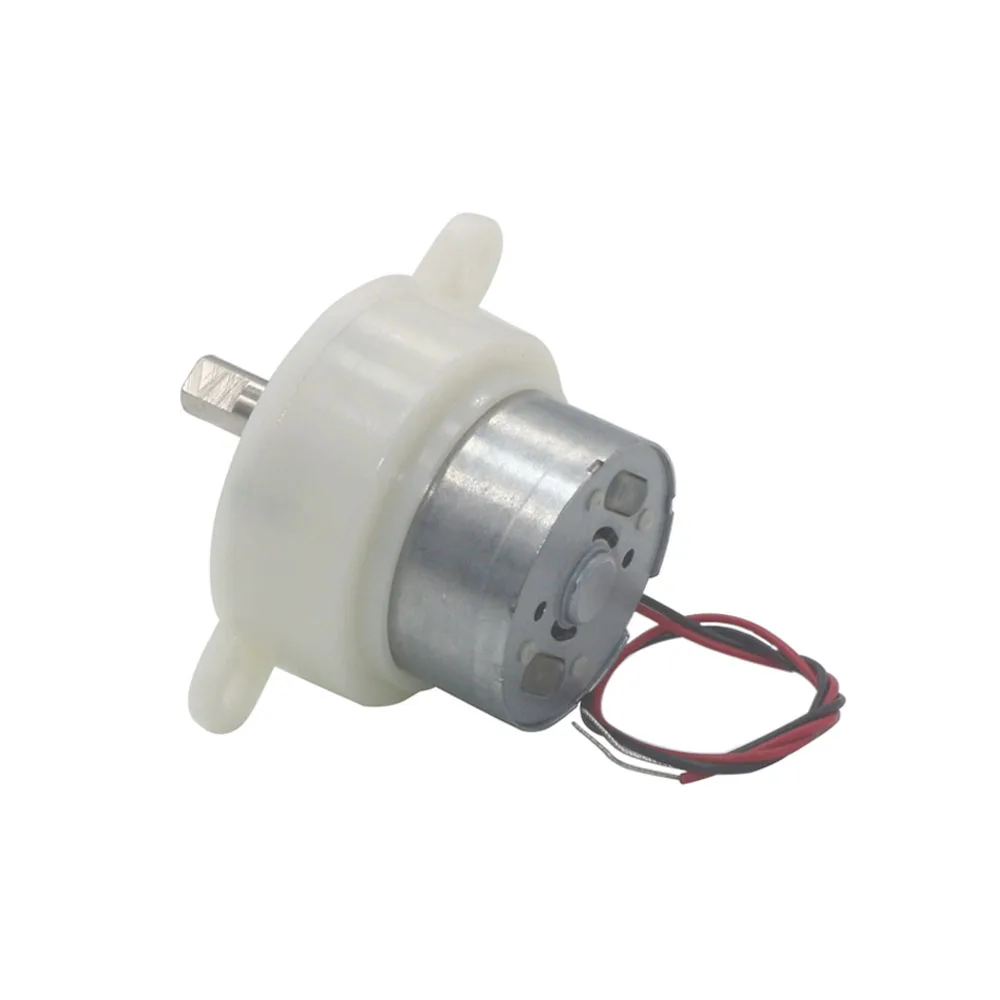 

JS30 DC 6V Micro Gear Motor Eccentric Low Speed 5RPM/100RPM Plastic Gear Mute Gear Reducer for Stage Lights Toy Robot