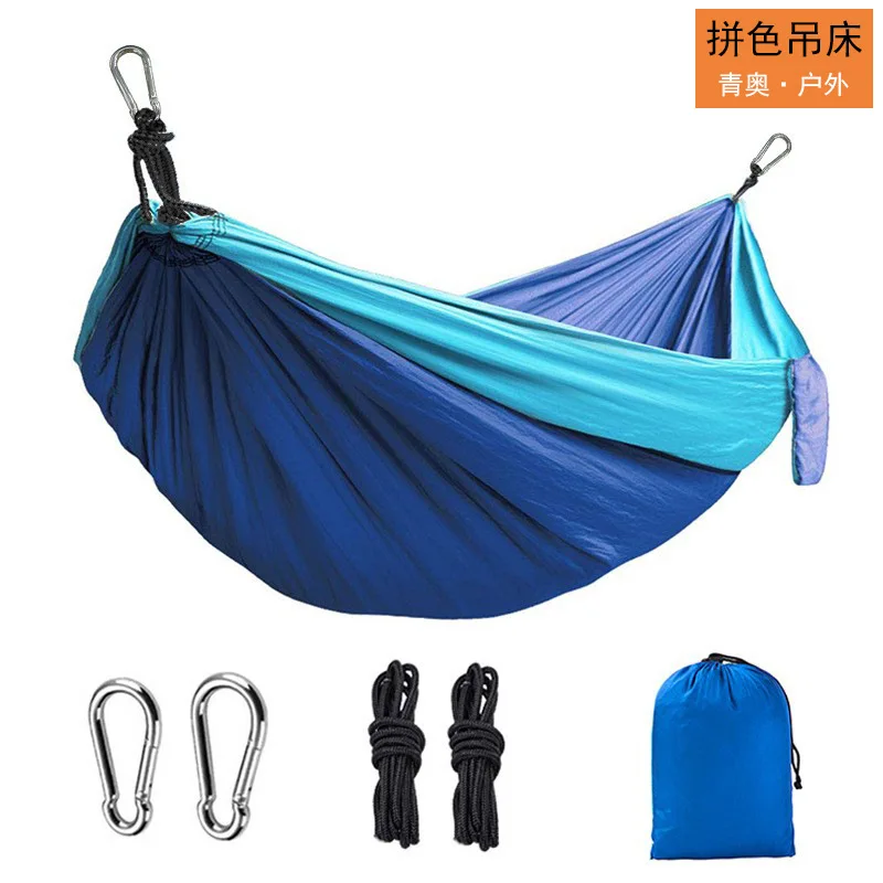 Hot selling hammocks, outdoor camping, single and double person fabric, wholesale with color matching