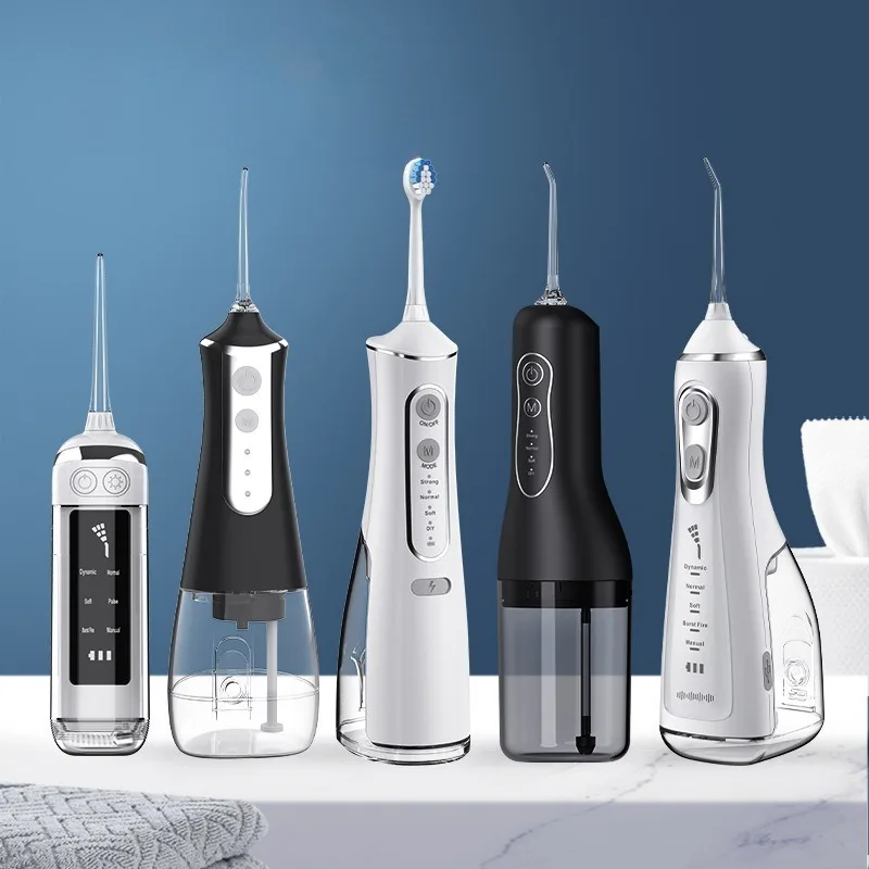 

Dental Oral Irrigator Water Flosser Thread Teeth Pick Mouth Washing Machine 5 Nozzels 3 Modes USB 300ml Washing Machine