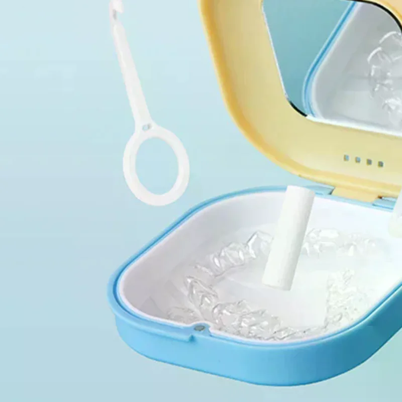 

Коробка для стоматологического фиксатора с зеркалом, магнитный выравниватель, каппа, контейнер, дорожный чехол для брекетов для зубов, хранения накладных протезов