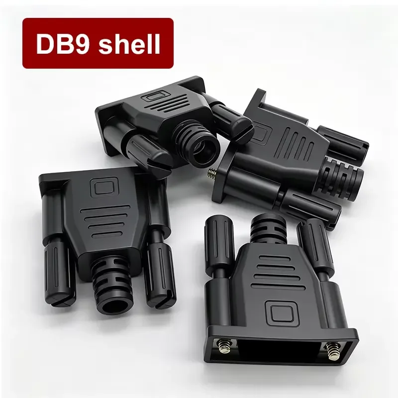 DB9 DB15 Housing 4.8/5.3/5.8/6.5/7.5mm Tail Boot Black Glue Shell 9 Pin 15Pin VGA Serial Port Plug General Molding Outer Mold