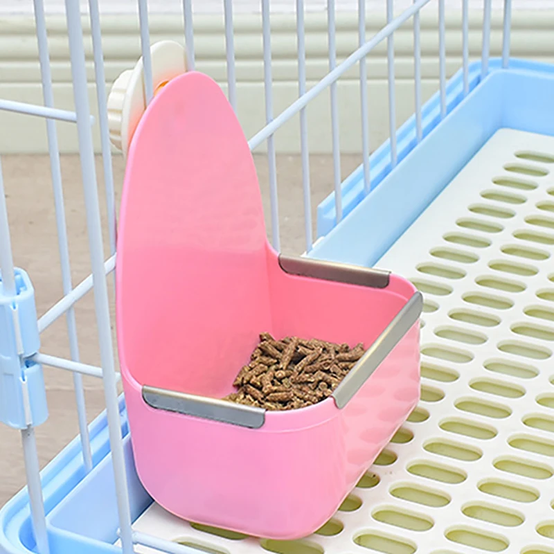 Plastic Pet Food Bowl Rabbit Fixed Large capacity Feeder Anti-drop Impact-resistant Feeder Bowl Bunny Feeding Pet Accessories