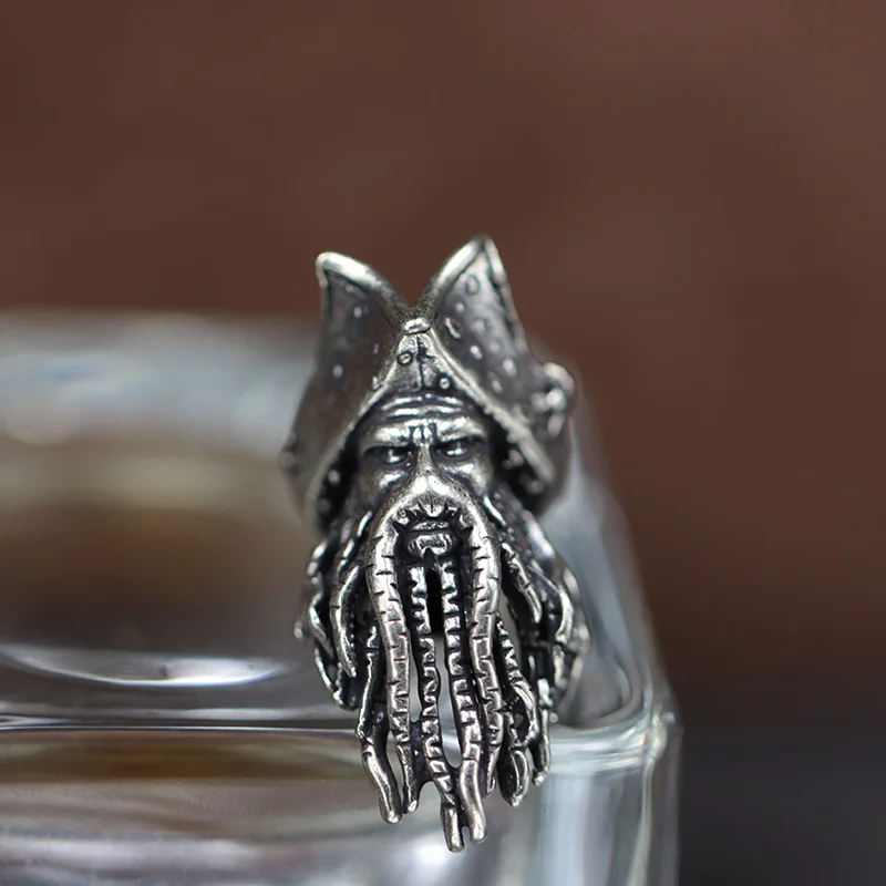 خرزات سكين نحاسية بوجه أخطبوط قرصان، أساور منسوجة يدوياً، إكسسوارات تعليق خارجية - 6