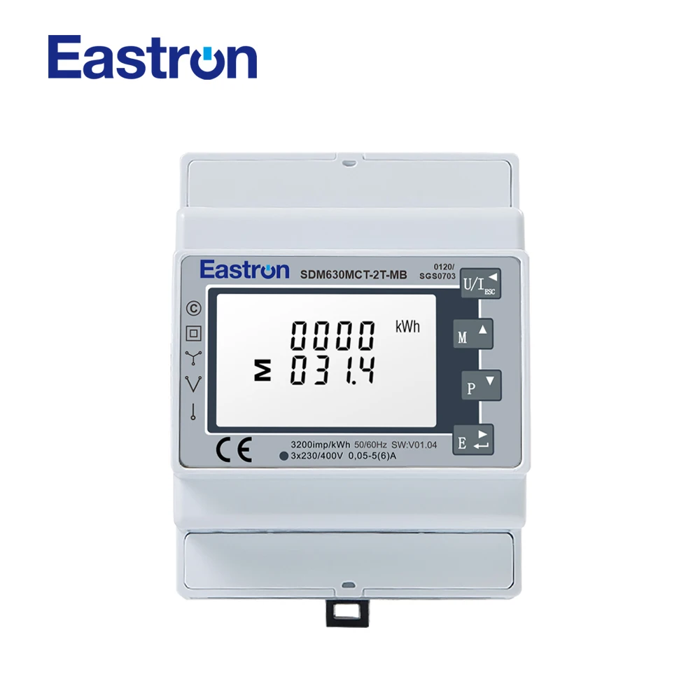 

Eastron SDM630MCT-2T-MB одобренный MID 3P3W/3P4W двунаправленный мониторинг энергопотребления счетчик энергии с двумя тарифами Mbus