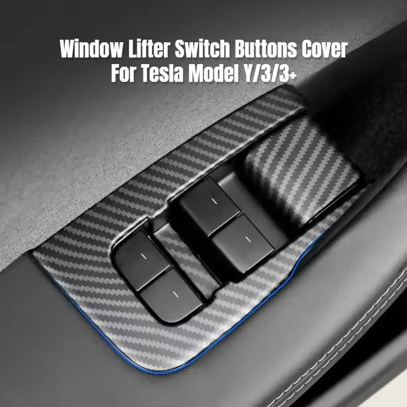 

Для Tesla Model Y/3/3 + Highland кнопки переключателя стеклоподъемника крышка отделка рамка кнопка наклейки 2017-2024 аксессуары для салона автомобиля