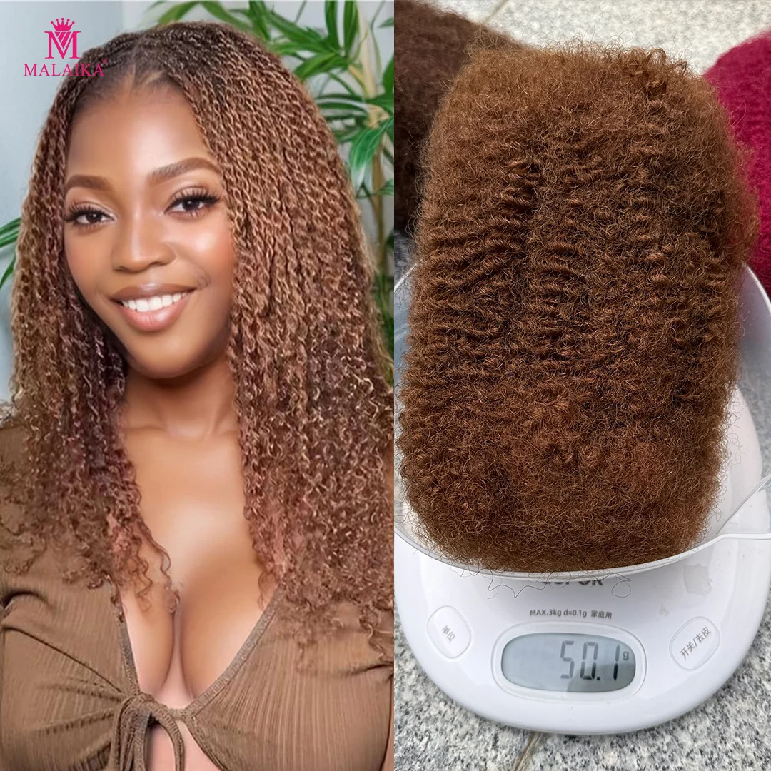 الأفرو غريب السائبة 4C الكروشيه تجديل الشعر البشري لملحقات المجدل تويست لوكس إصلاح 50 جرام/قطعة علة # 27 # 30 # #1