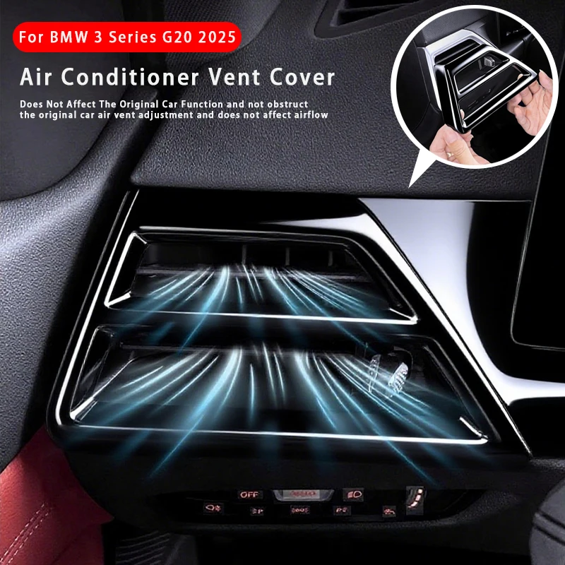 

For BMW 3 Series G20 2020-2025 Car Front Air Conditioner Outlet Cover Trim Air Vent Outlet Sticker Interior Accessories