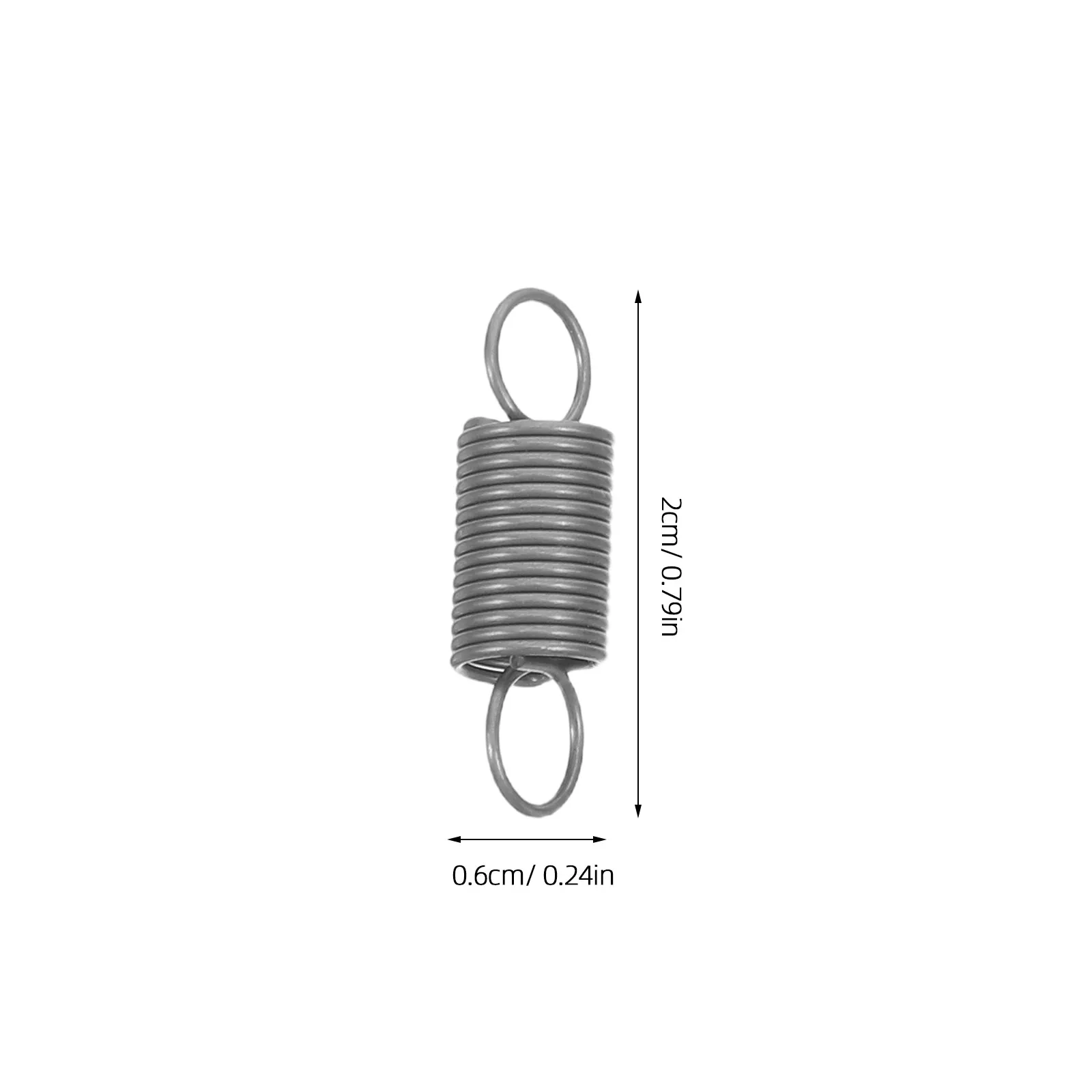 20Pcs Dual Hook Extension Springs Steel Tension Coil 0.2x0.8 Small Metal Springs Replacement for Flat Mop Industrial Mechanical