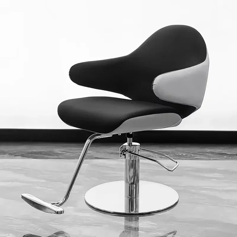 

Classic Versatile Barber Chair Beauty Cozy Stainless Steel Barber Chair Hairstylist Adjustable Silla Barberia Salon Furniture