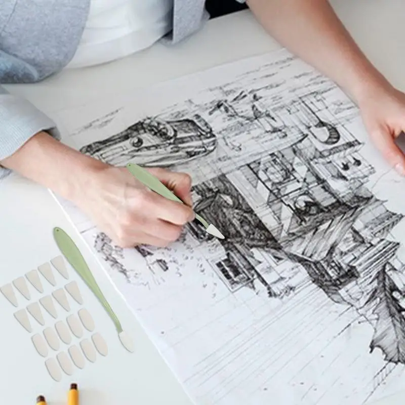 مزج جذوع-مسح رؤوس مسّاحة إسفنجية أقلام للفنان ، رؤوس تشذيب رسم