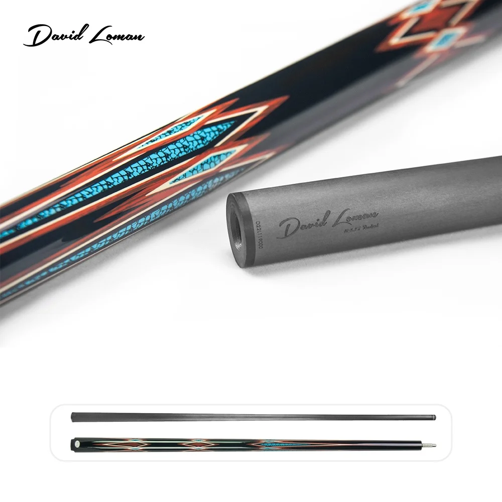 

David Loman 58" Carbon Energy Fiber Pro-taper Shaft Billiard Pool Cue Stick 11.5/12.5mm