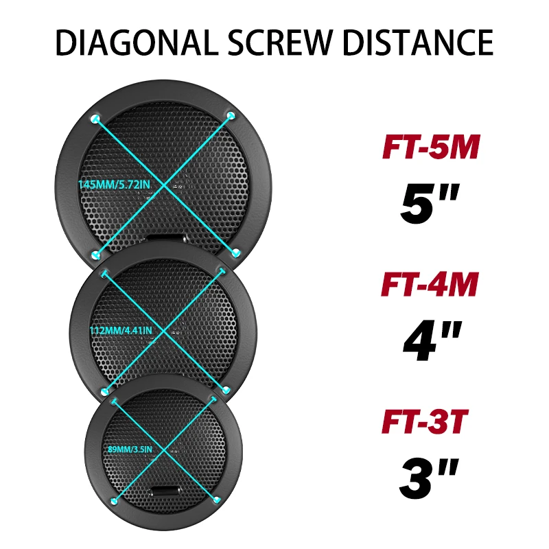 2 uds 100/120/150W altavoz Tweeter para coche 3 "4" 5 "altavoz para coche Audio de puerta automática Tweeter altavoz de frecuencia de rango completo de alta calidad