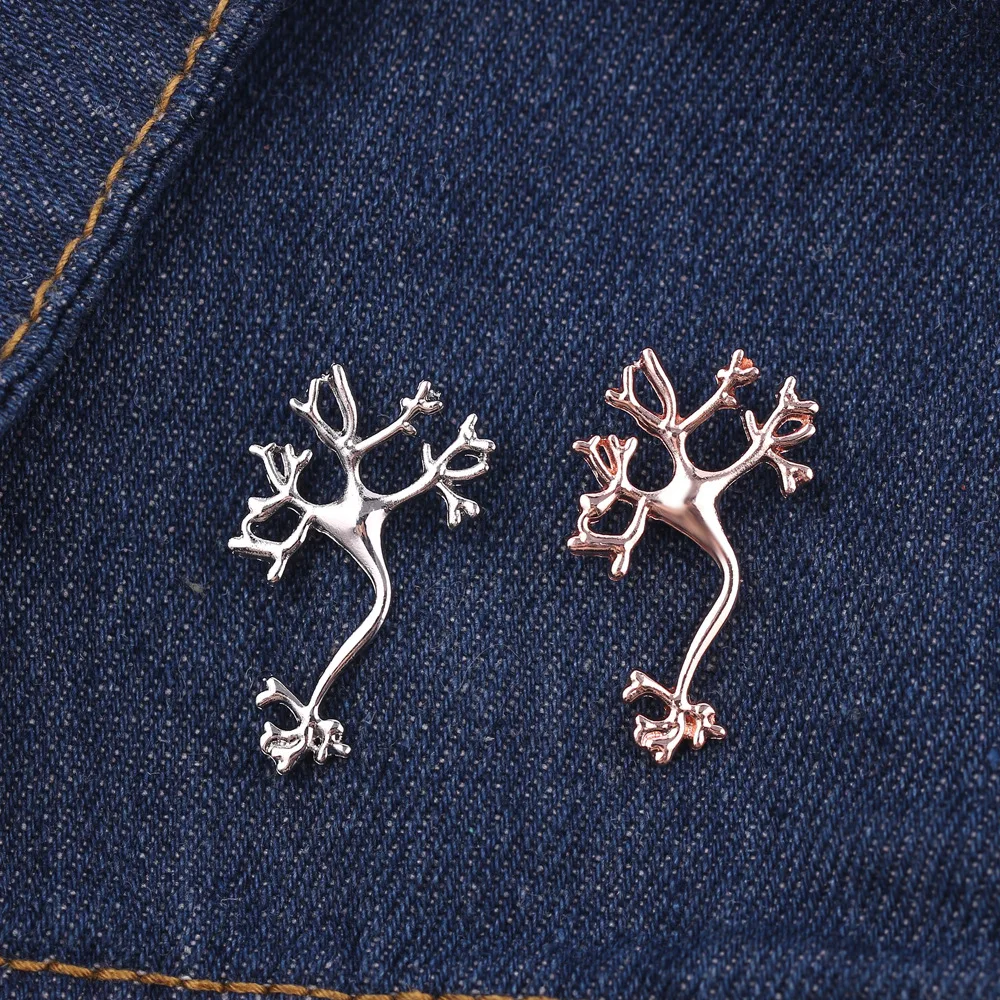 Medsor Neurons Brooch Medicine Neurologist Pins Exquisite Accessories Coat Lapel Badge Doctor Gift Jewelry