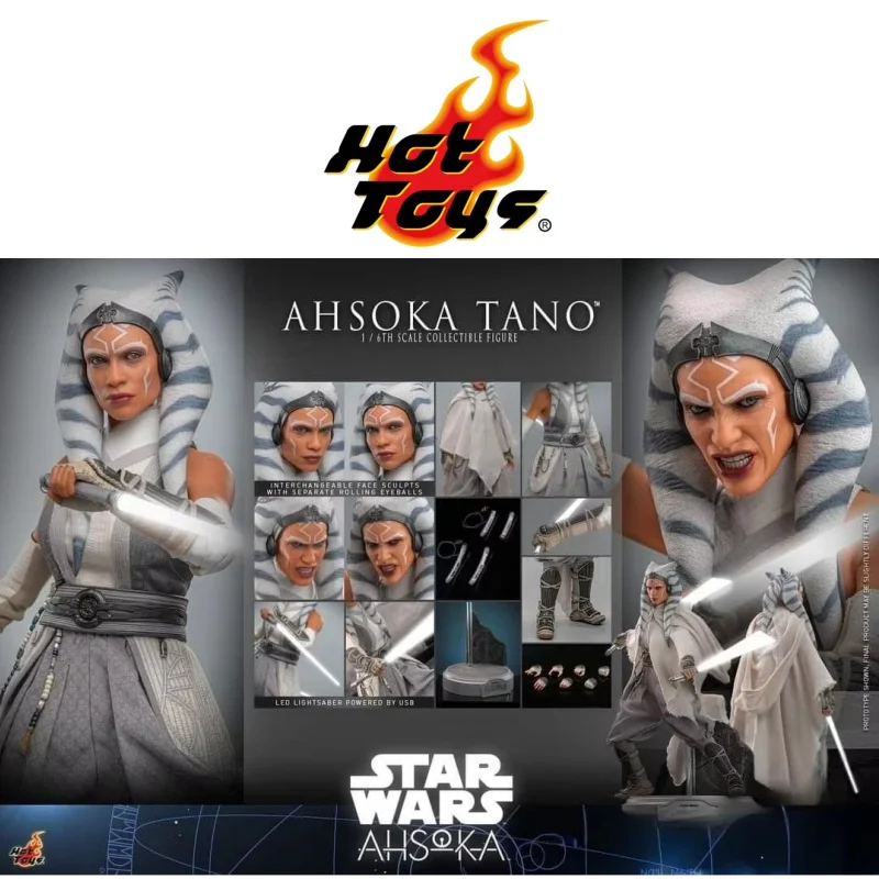 En Stock HotToys HT TMS118 Star Wars Ahsoka Tano 1:6 proporción tesoro figura de acción venta limitada figura coleccionable juguetes regalo