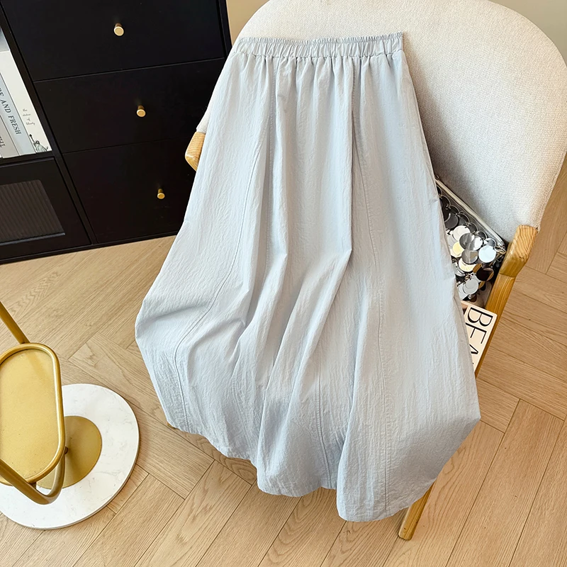 

Casual High Waist Slimming Style Women's Summer New Lazy Fashion Half-length Skirt plus Size Long Skirt Ladies' Apparel