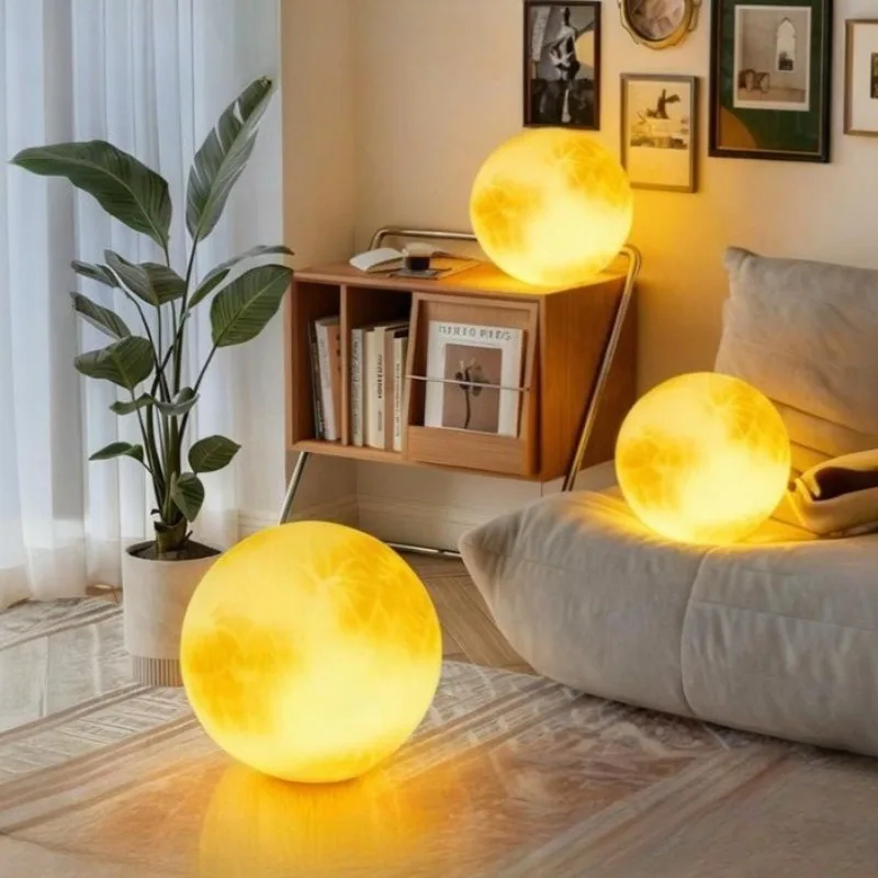 Waterproof LED Illuminated Moon Lamp for Outdoor Garden Lawn Decor Romantic Landscape Lighting for Patio Yard Photo Background