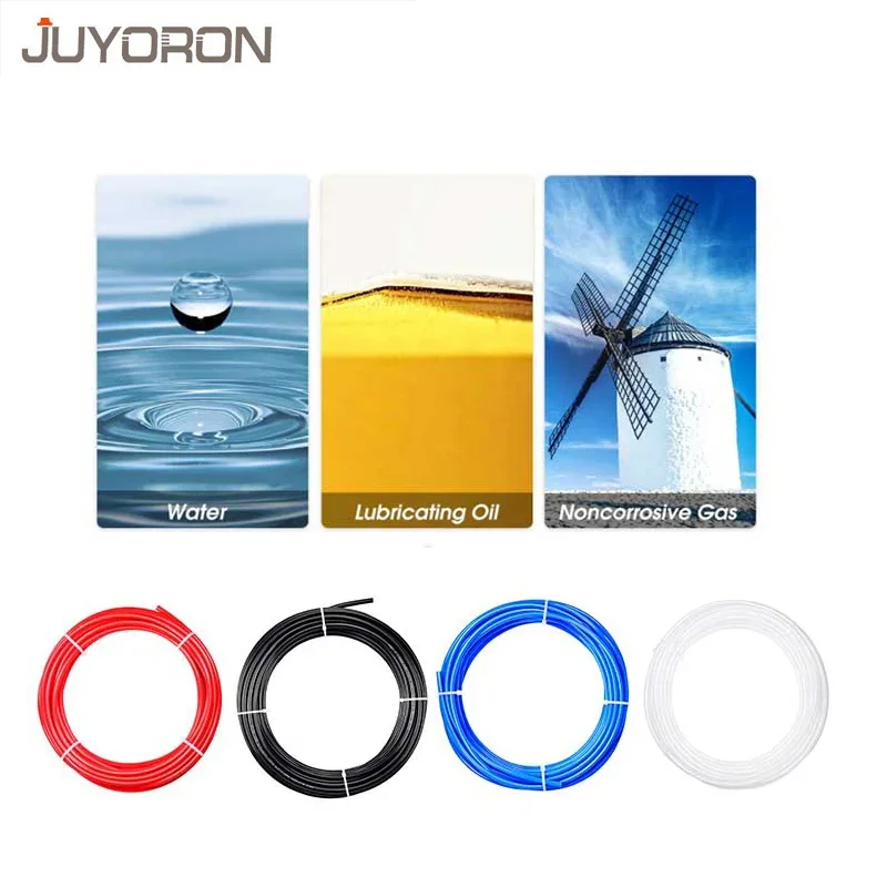 6x4 8x5 Pneumatikschlauch Orange PU Luftschlauch Rohrschlauch-Set 5/32 Zoll oder 4 mm Außendurchmesser 2,5 mm 10 Meter mit PC-PE-Anschluss und Rohrschneider