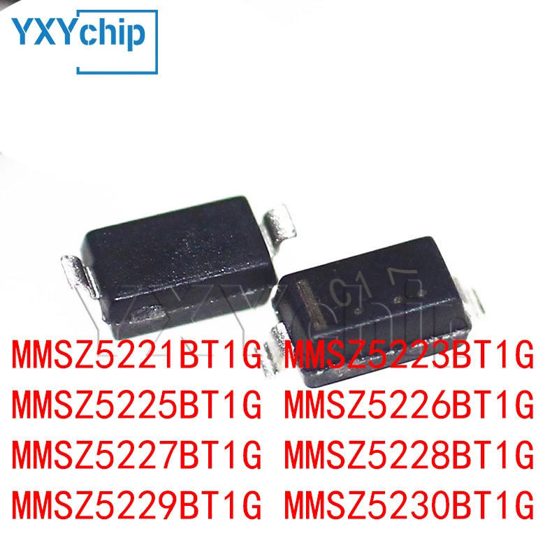 50PCS SMD Zener diode MMSZ5221BT1G MMSZ5223BT1G MMSZ5225BT1G MMSZ5226BT1G MMSZ5227BT1G MMSZ5228BT1G MMSZ5229BT1G MMSZ5230BT1G