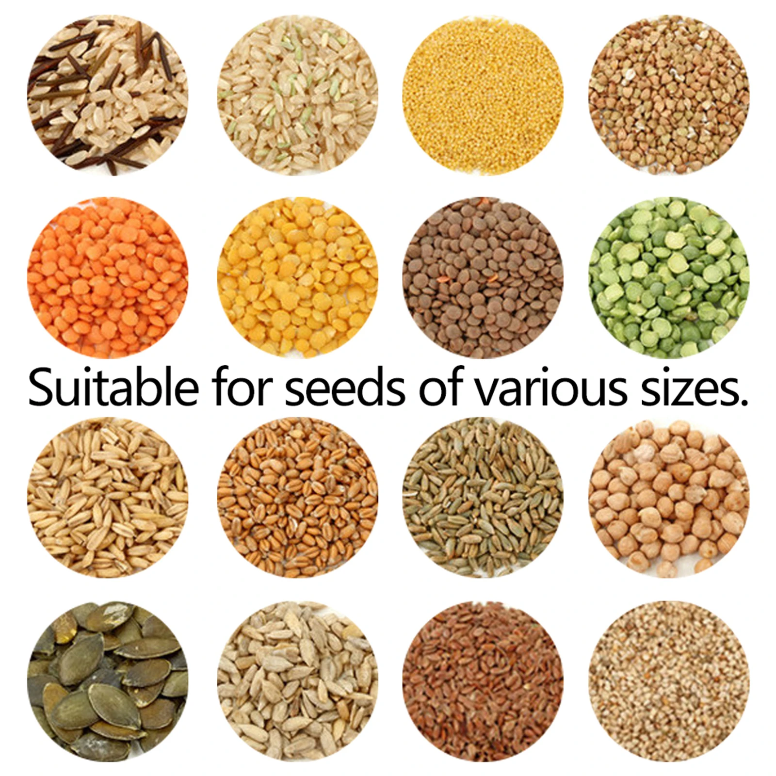 

Garden Seeder Sower Hand Dial Flower Seeder with Adjustable Hole Multi-function Portable Blackish Green for Gardening Sowing