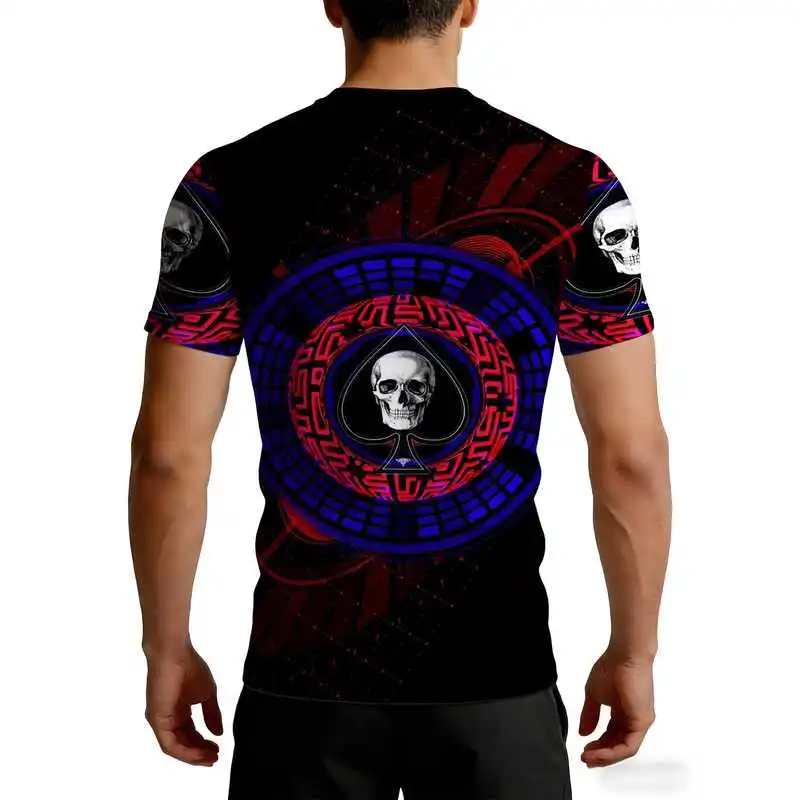 Men's sports short sleeves Highly elastic moisture-wicking breathable slim-fitting muscle-enhancing fitness shirt