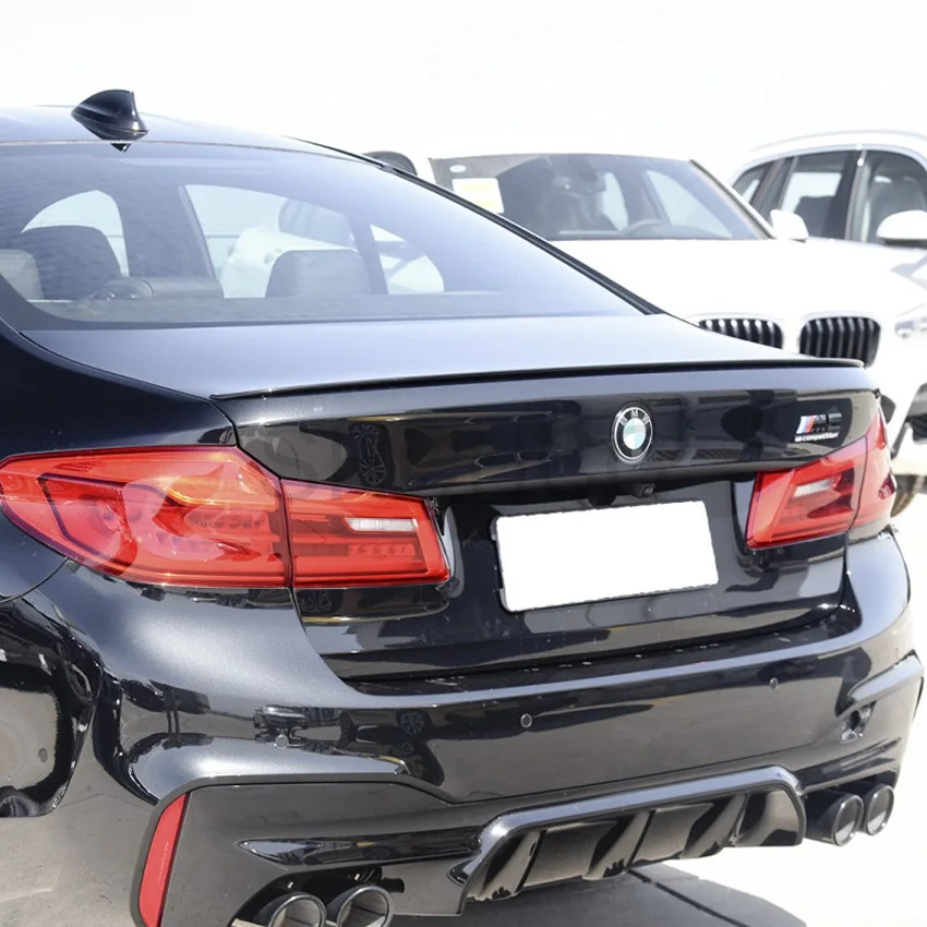 For BMW 5 Series G30 G38 Spoiler 2018--2022 Year Real Glossy Black Carbon Fiber Rear Wing M Style Sport Accessories Body Kit