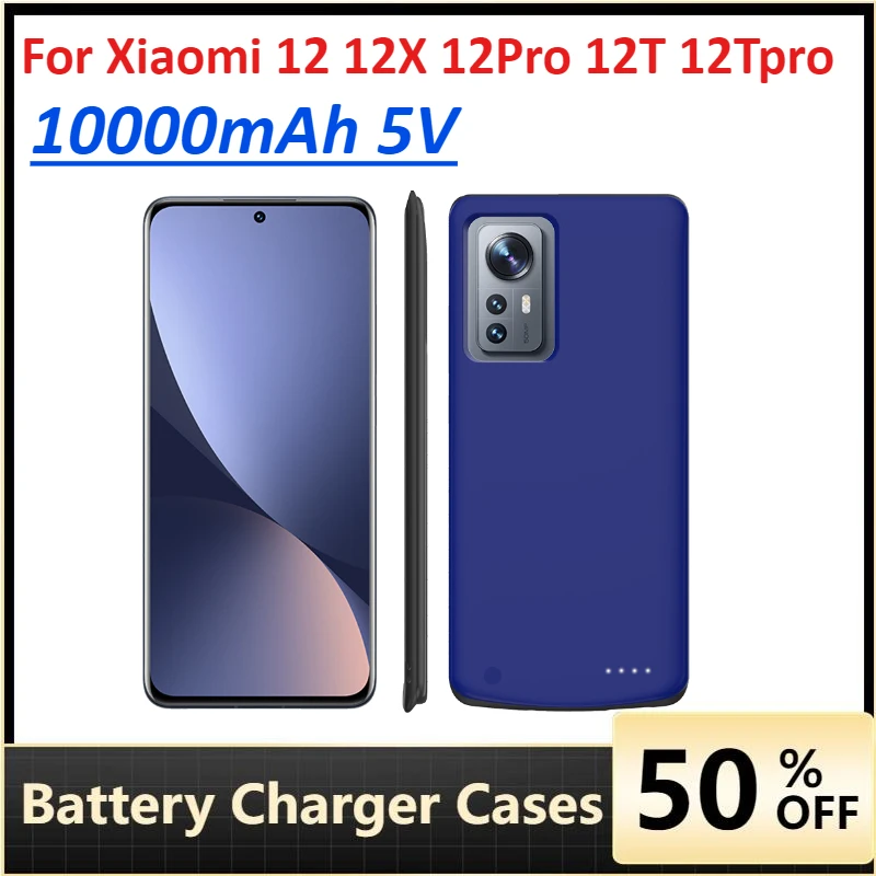 

5V 10000mAh Battery for Xiaomi 12 12X 12Pro 12T 12Tpro External Battery Charger Case Power Bank Mobile Phone Accessories