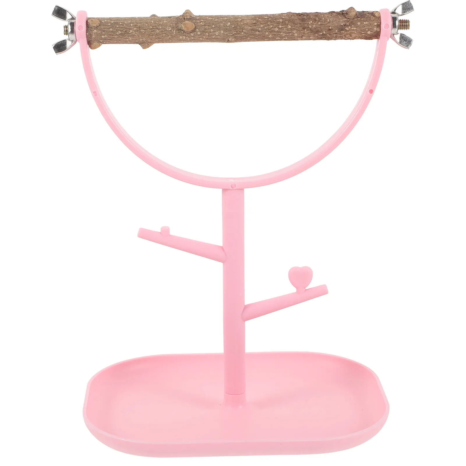 

Stable Base Parrot Training Stand Perch Rack Desktop Cage Stand Bite-Resistant Plastic Parrot Perch Platform Indoor