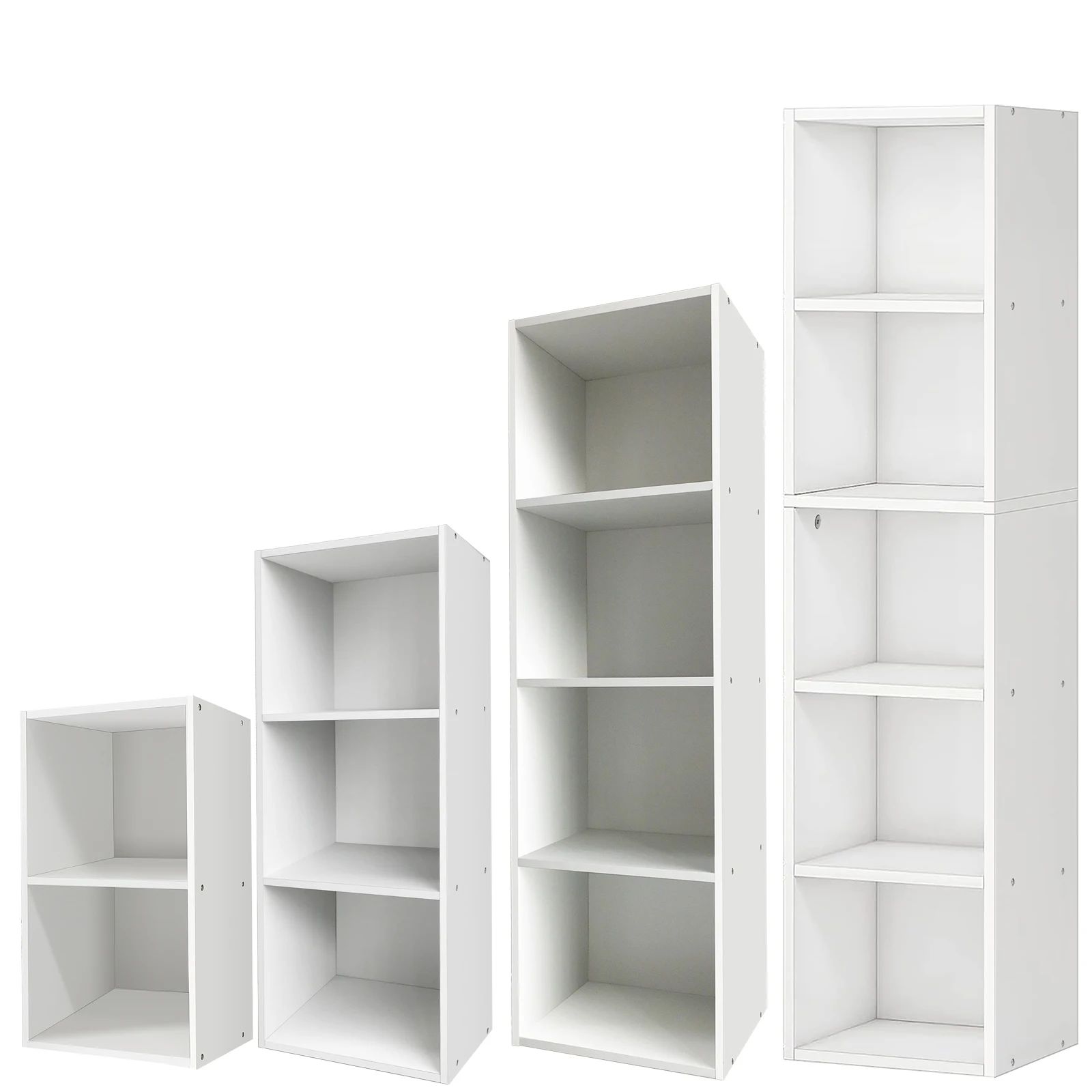 2/3/4/5 Cube Storage Unit, Cube Bookcase, Wooden Cube Organiser Shelving Unit Storage Shelves for Livingroom and Bathroom