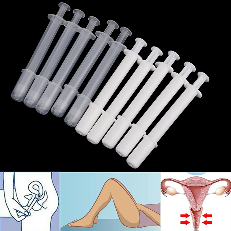 Aplicador Vaginal de 5 piezas, inyector de lubricante, jeringa desechable para el cuidado de la salud, tapón Anal y Nasal