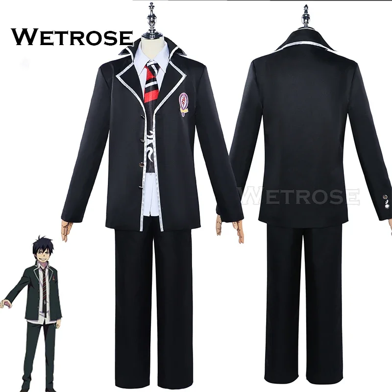 【Wetrose】In Stock Rin Okumura Cosplay Costume Dk School Uniform Suit Ao no Exorcist Full Set Wig Halloween Xmas