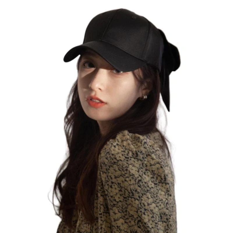 السفر جمع كبيرة الحجم Bowknot قبعة الرياضة في الهواء الطلق التخييم قبعات البيسبول امرأة رجل قابل للتعديل حجم الرأس قبعة الدراجات