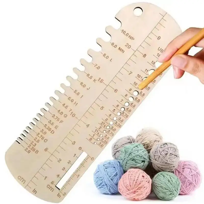 Generic Sock Ruler Sock Knitting Ruler 10x3.39x0.2 inches Crochet Needle Sizer Needle DIY Weaving Tool, knitting tools for Socks