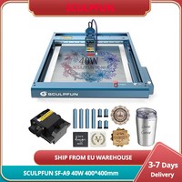 SCULPFUN SF-A9 Laser Engraver Cutter 40W/20W Switchable Laser Power Car Air Assist 36000 mm/min Engraving Speed 400*400mm