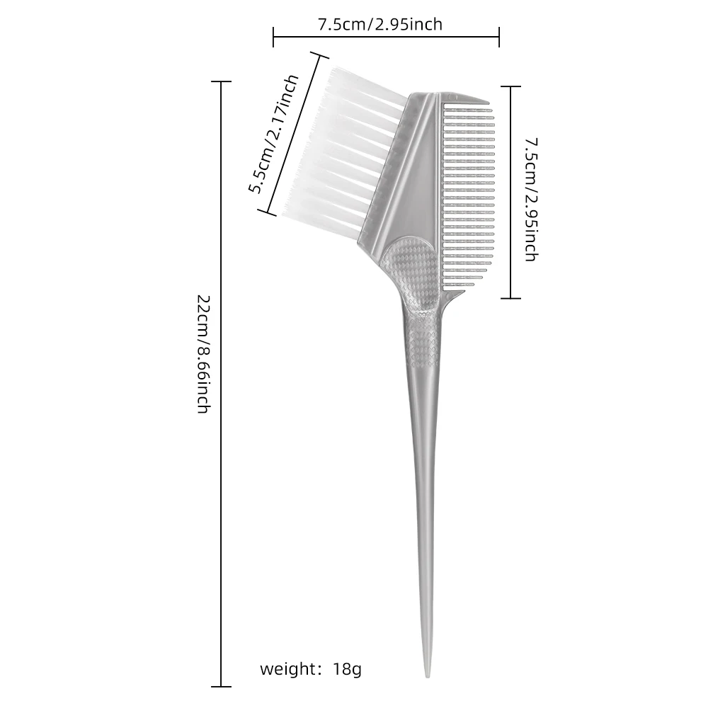 Professioneller Haarfärbepinsel – Malwerkzeug in Salonqualität mit weichen Borsten für den Heimgebrauch, DIY-Styling – Rot/Grau, 1 Stück – Detail 4