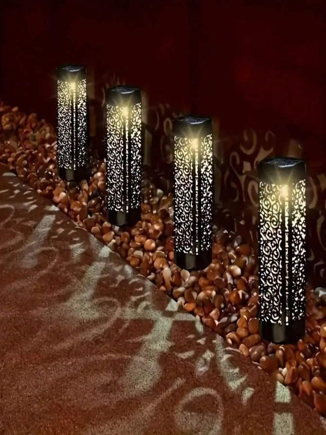 مصباح أرضي للحديقة بالطاقة الشمسية - ديكور مسار LED تلقائي (300 مللي أمبير في الساعة) للفناء والحديقة والمسار والحديقة والشارع والحفلات والمهرجانات #6