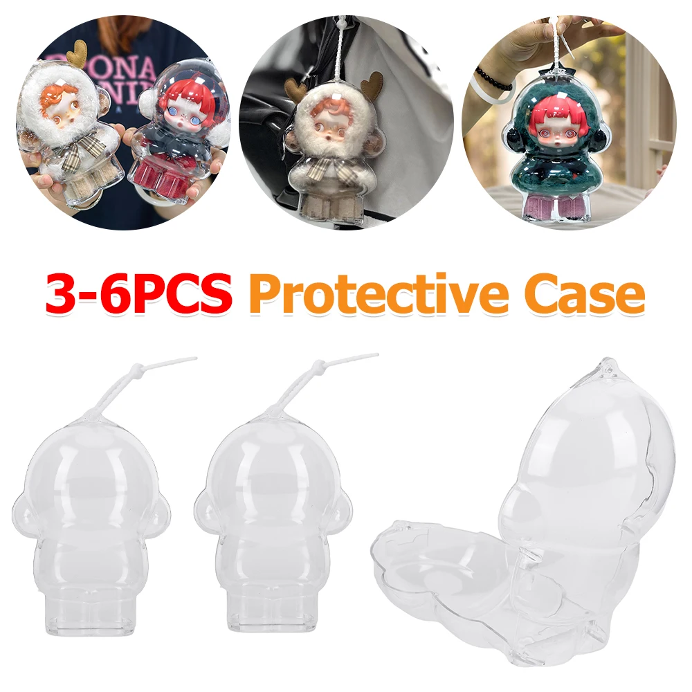 

3-6 шт. прозрачный чехол для статуи, защитный чехол для коллекционной фигуры, виниловый художественный защитный чехол, художественная коробка для хранения фигурок