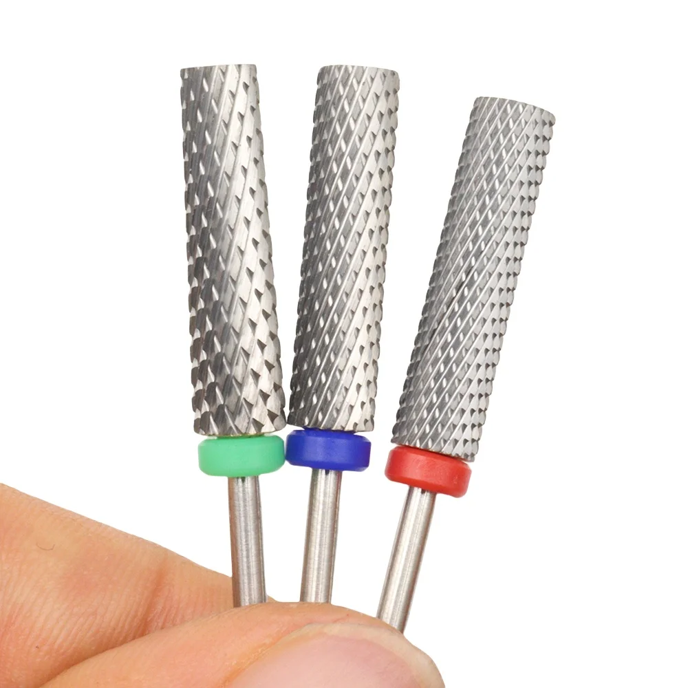 

25mm Long Tapered Carbide Nail Drill Bits Nail Polishing Head Special Polishing Head For Electric Nail Drill Machine Manicure