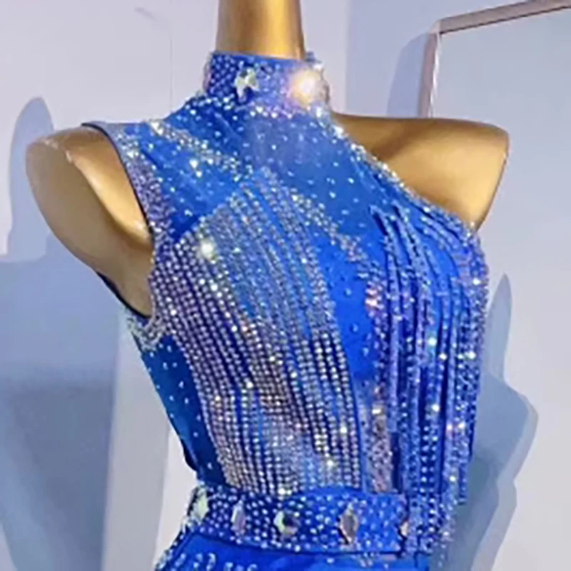 Latin Dance Professional dress High-end Custom Super Flash Evening Dress Tango Female Adult Standard Stage Professional Dress