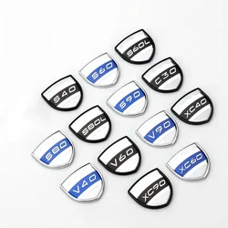 Car Sticker Zinc Alloy Black Shield Emblem For Volvo Xc60 V50 Xc90 V40 S60 V60 Xc40 V70 S40 S80 S90 V90 Trucks Accessories