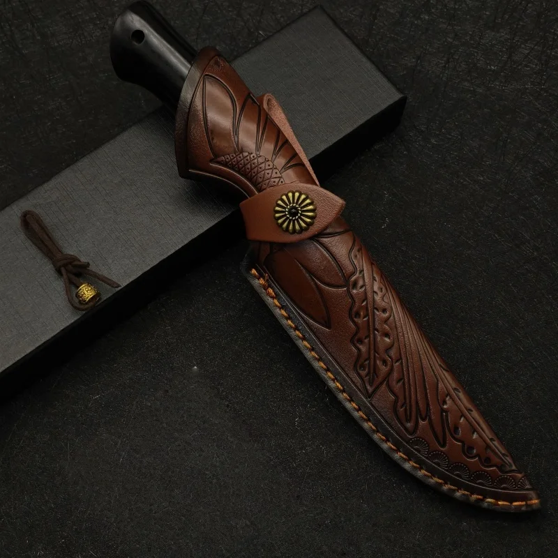 black sandalwood Outdoor Camping Obstacle Removal High Hardness Sharp Multi functional Portable Wilderness Survival Knife