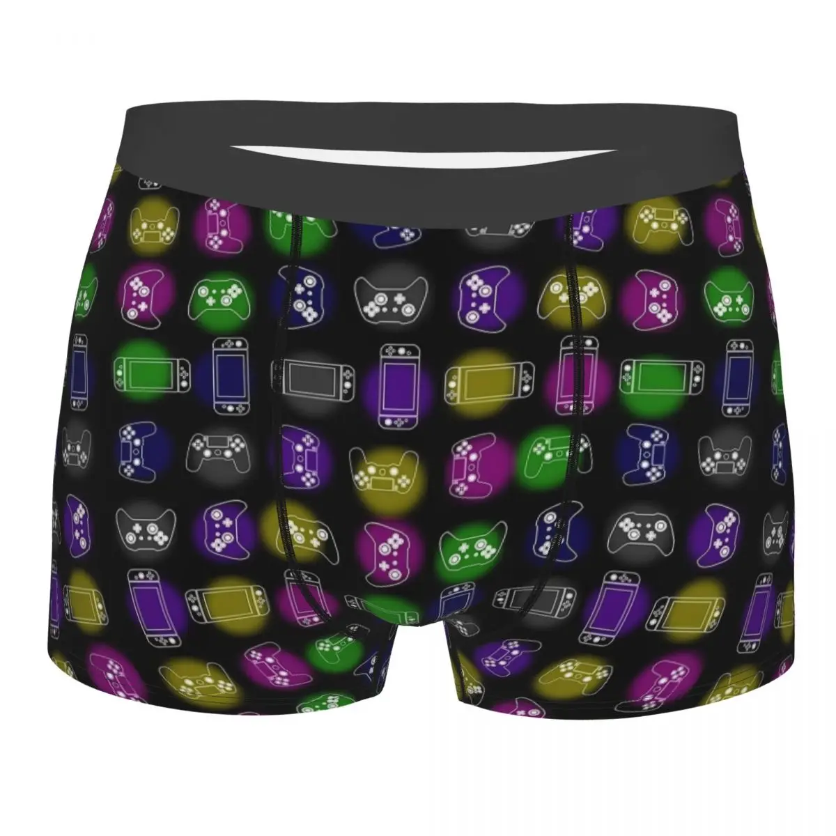 

Neon Console Gaming Video Game Controller Man Underwear Boxer Briefs Shorts Panties Hot Polyester Underpants for Homme