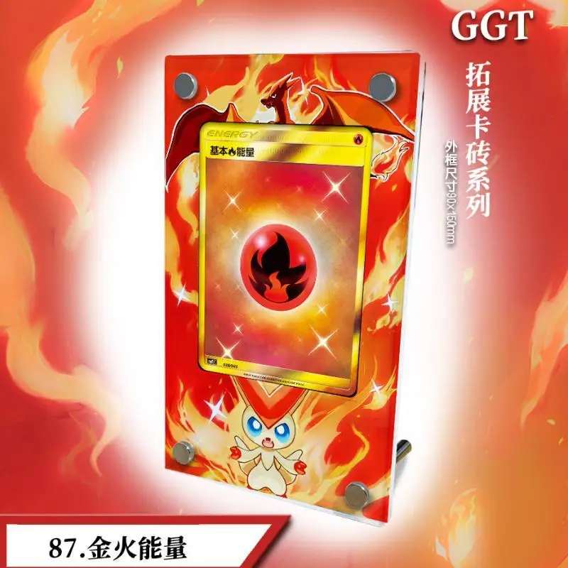 Pokemon PTCG Energy Series GGT Extended Picture Card Brick Universal Acrylic Card Brick Shield Does Not Include Cards