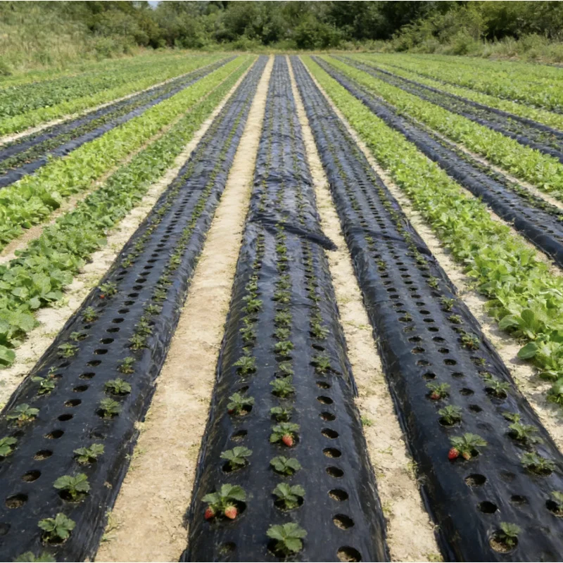 Agricultural Planting Black Biodegradable Mulch Film for Greenhouse Vegetables, High Moisture Retention, Weed Prevention, Plant