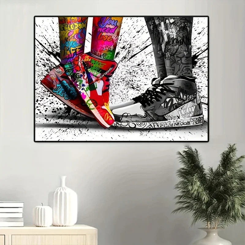 Fashion Graffiti Art Deco Painting Sneakers Sneakers Street Wall Art Poster And Prints Wall Art Picture Living Room Home Decor