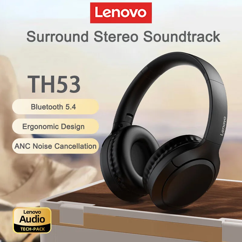 Выбор Lenovo Th53 Новый TWS Bluetooth 5,4 гарнитура с повязкой на голову Hi-Fi Высокое качество музыкальные игровые наушники модные спортивные наушники