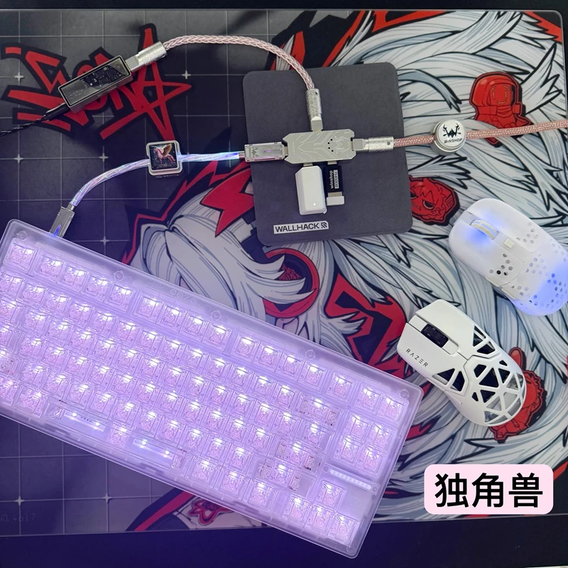 Winshop メカニカルキーボードワイヤー分離可能 1 に 4 8K タイプ C USB ポートデスクトップコンピュータゲーミングキーボードデータケーブルプロフェッショナル